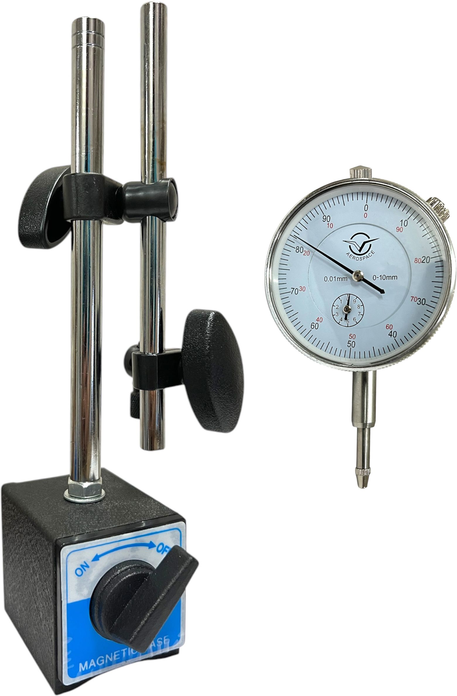 adawat 2pc Combo Dial Test Indicator + Magnetic Base Stand Pickup Tool DTI Depth Gauge Dial Indicator-picture-27