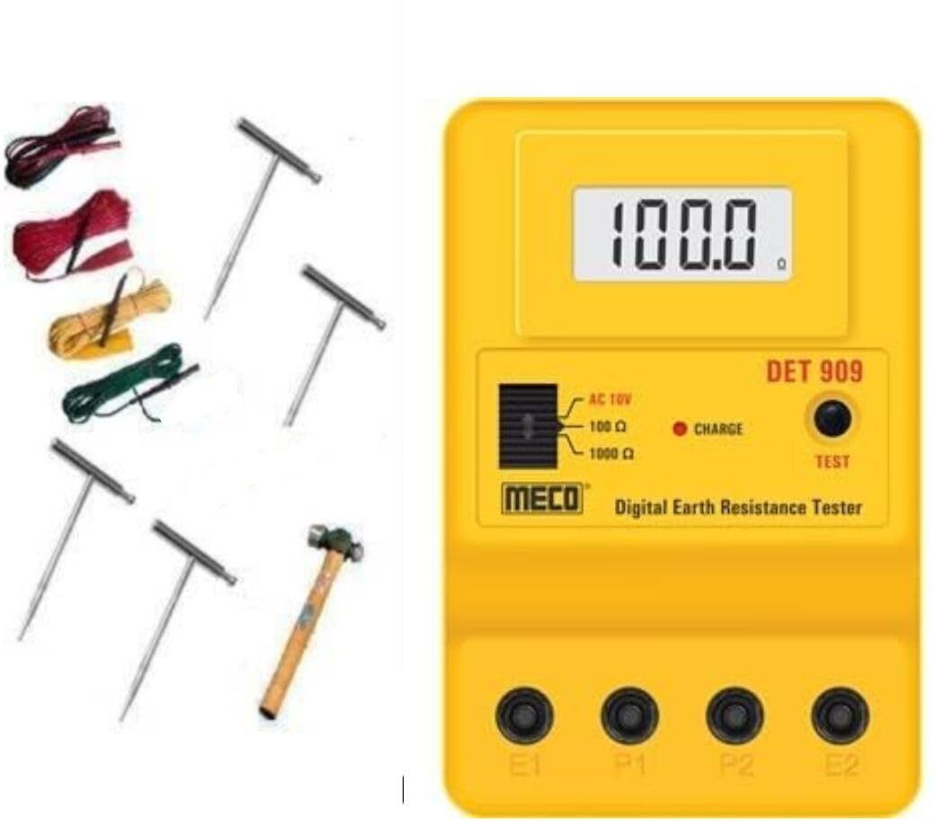 mecco DIGITAL EARTH RESISTANCE TESTER Meco DET-909 With KIT Test Indicator-picture-42