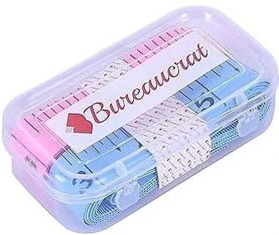 bureaucrat Body Measurement Inch Tape , Dress Making Tailor's Tape Pack of 2-Pink, Blue Measurement Tape-picture-7