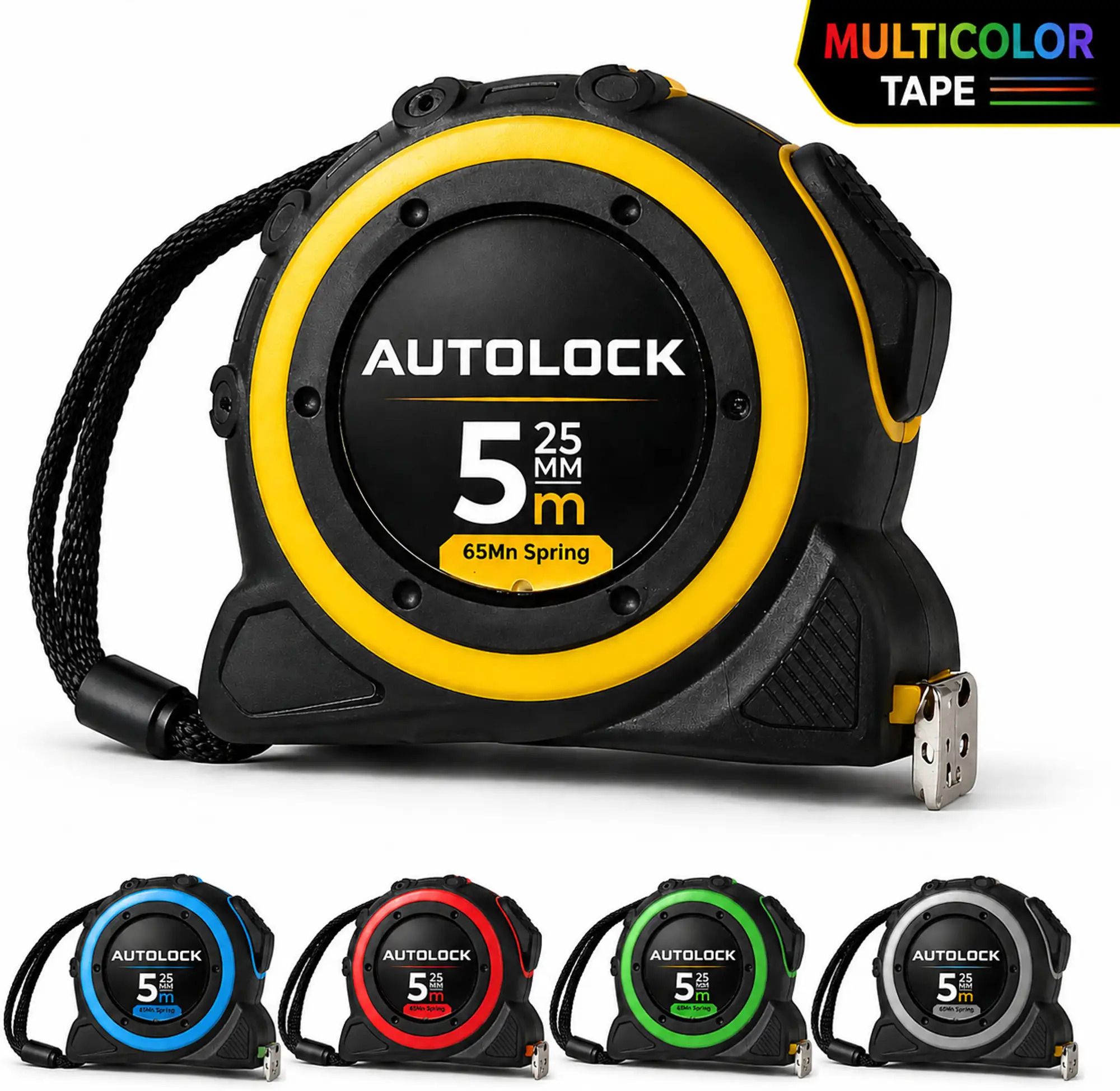 staygrow AUTOLOCK 5m Measuring Tape with 25mm Steel Blade (Multicolor) Measurement Tape-picture-28