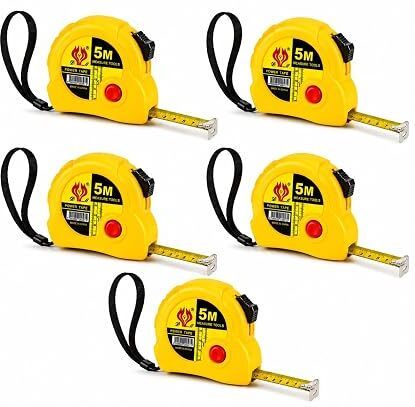jorex mart Durable 5M Steel Measuring Tape with Ergonomic Grip and Lock Measurement Tape-picture-22