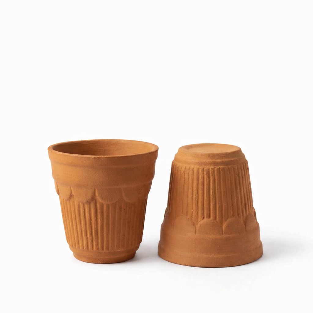 Earthenware Pack of 10 Natural Clay Kulhad-image-40