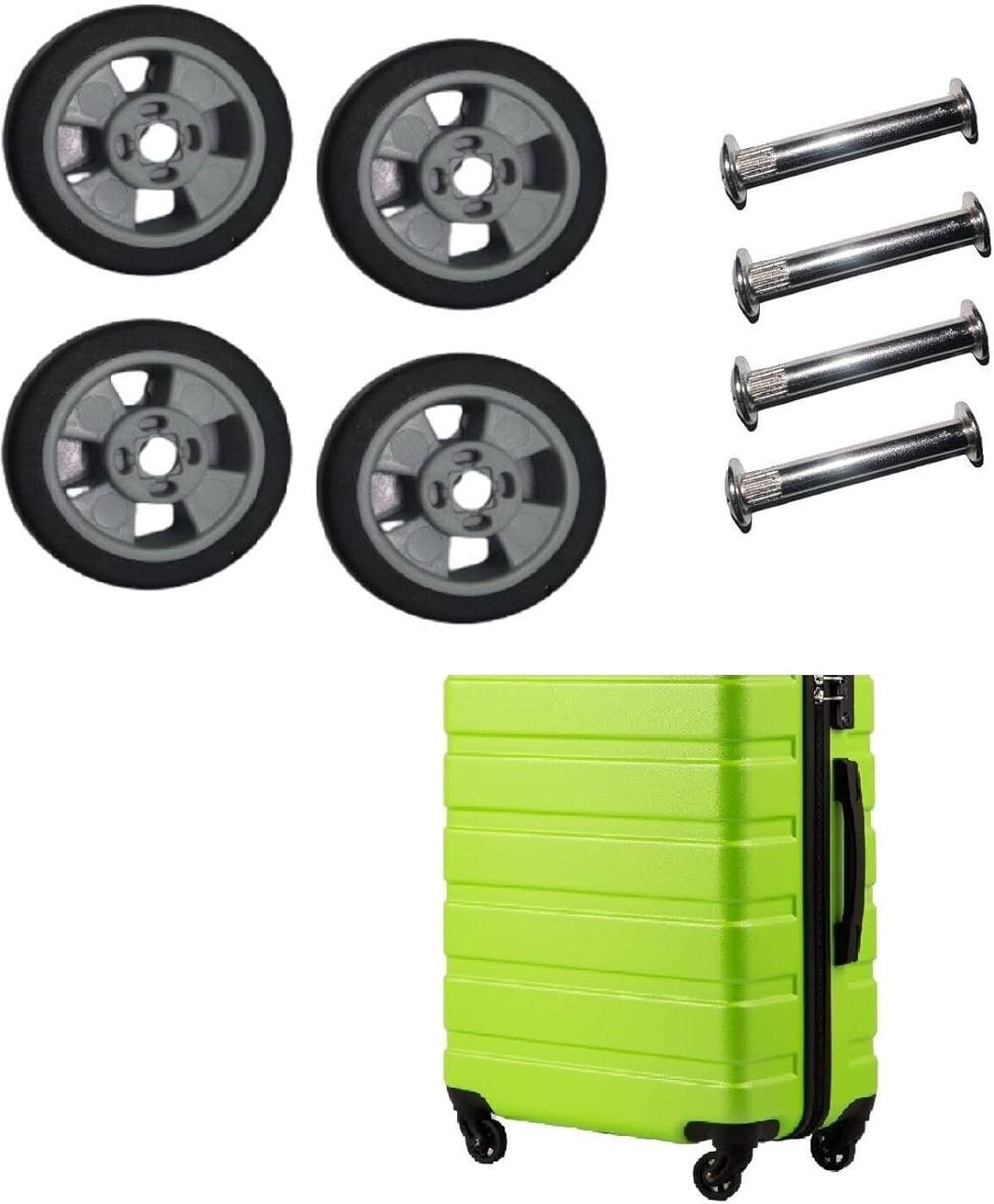 Trolley Suitcases Wheels Replacement and Repair Rubber Travel Trolley Suitcases Wheels 4 Pcs (4 CM WHEEL) Single Unit Measuring Wheel-image-28