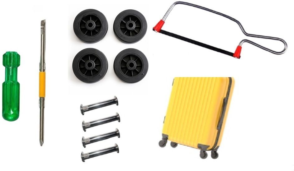 smartcarry Trolly Bag_Wheel_4.5 CM_Black + 1 Cutter + 1 Screw Driver Multiple Unit Measuring Wheel-picture-32