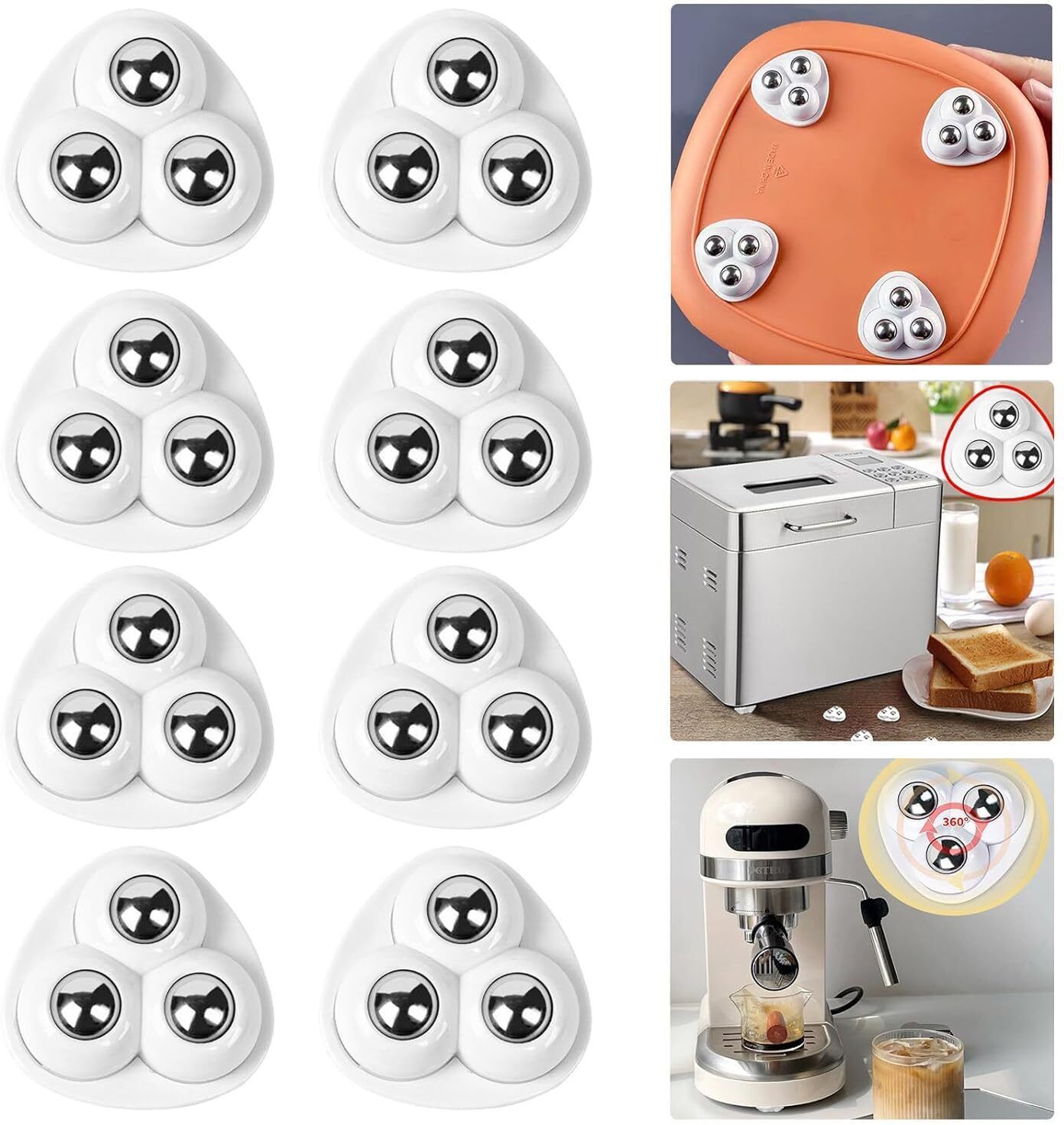 Self Adhesive 360° Swivel Caster Wheels Mini Roller for Appliances Storage Swivel Furniture Caster-image-48
