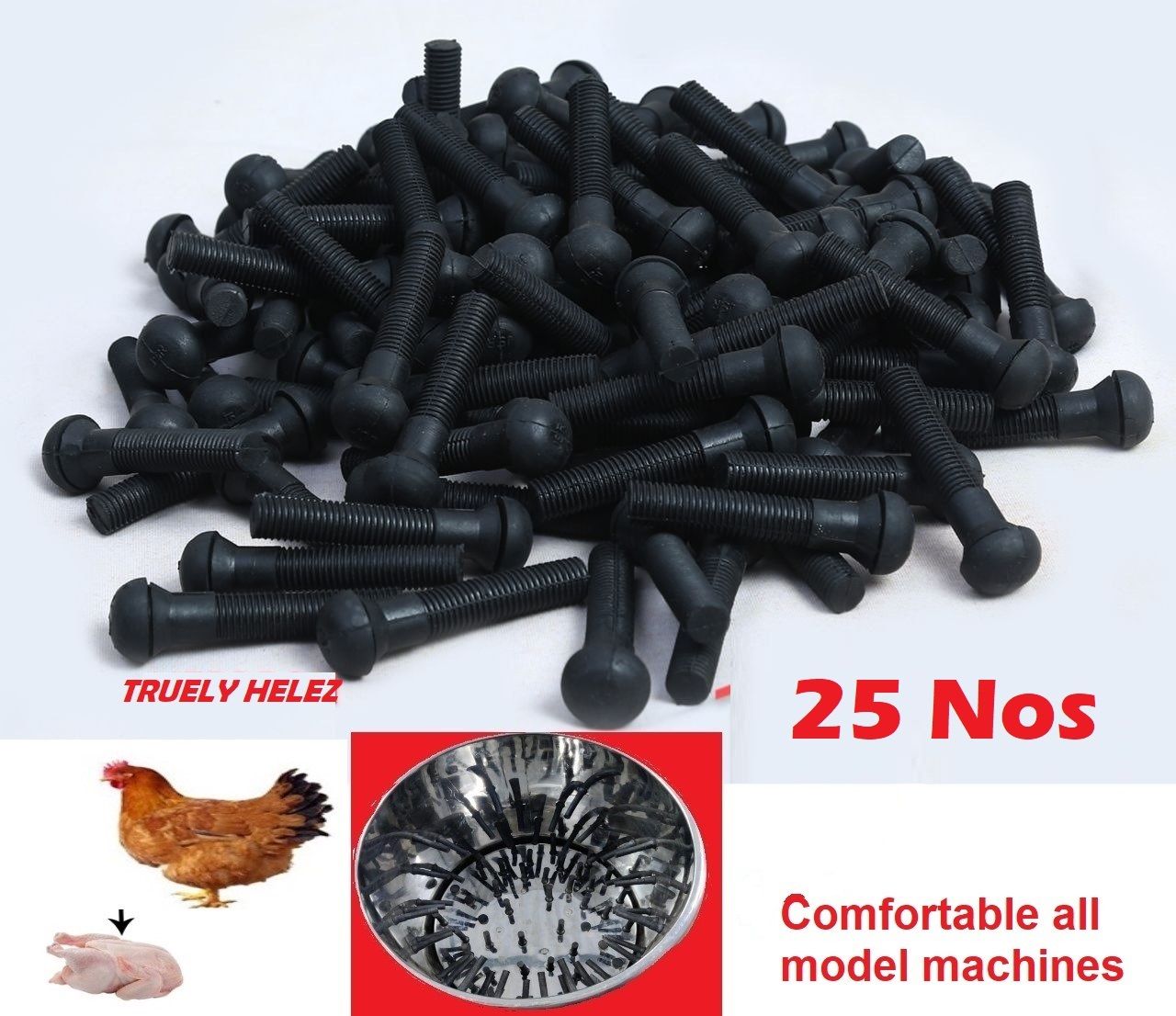 Chicken machine rubber 25 Nos Silicone Masher Meat Tenderizer