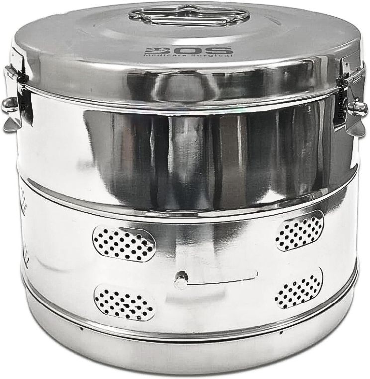 bos medicare Dressing Drum 9x9 Inch – Sterilization Container for Medical Use Surgical 5 L Drum-picture-32