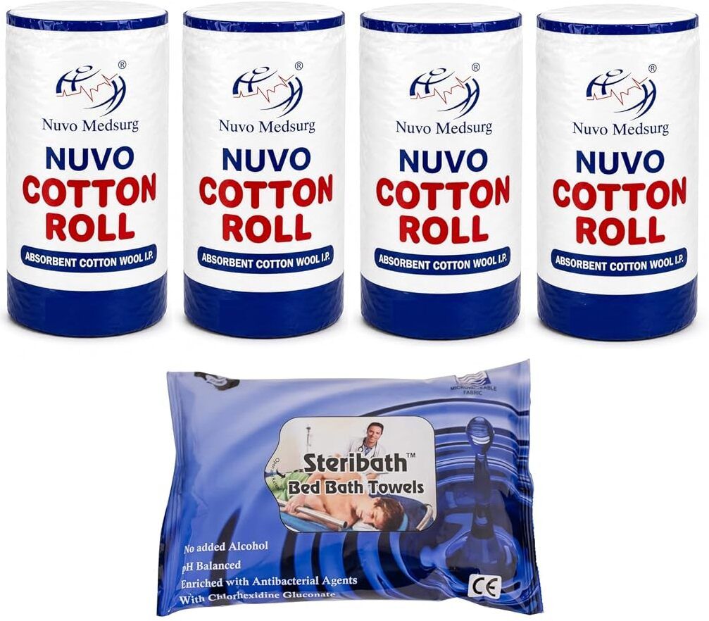 nuvo medsurg Absorbent Surgical Cotton Roll 500gm Total (2kg) Pure Medical Grade Cotton Gauze Medical Dressing-picture-10