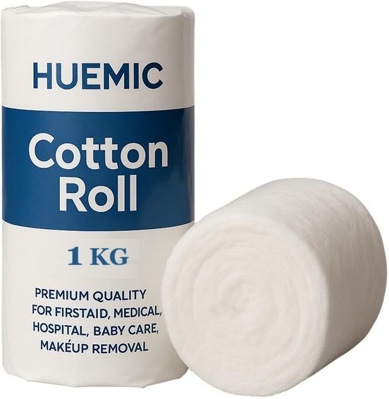 huemic 1 kg Medical Grade Cotton Roll – Cotton Surgical Absorbent Wool Gauze Medical Dressing-picture-26