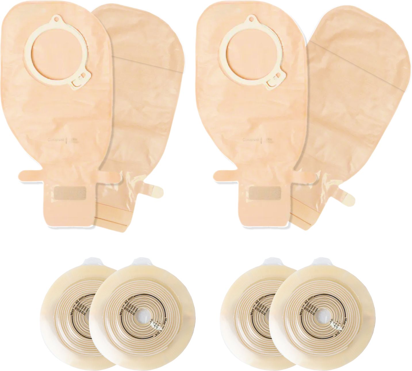 1972+13985 43mm Baseplate + Opaque Colostomy Drainable Bag Films Medical Dressing-image-38