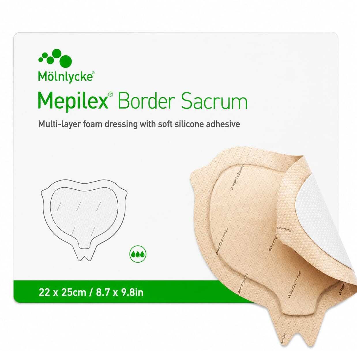 Mepilex Border Sacrum 22x25 cm Foam Dressing Sterile Wound Care Hydrocolloid Medical Dressing-image-29