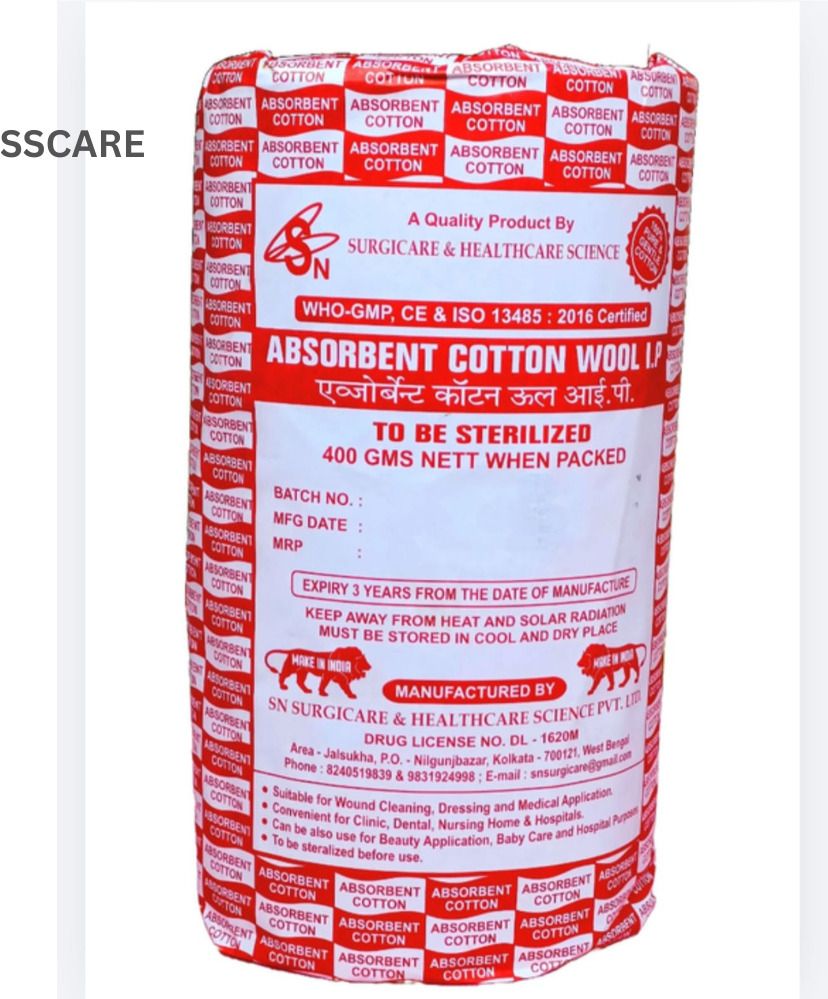 Surgical Absorbent Cotton Wool 400 GM for First Aid Gauze Medical Dressing-image-27