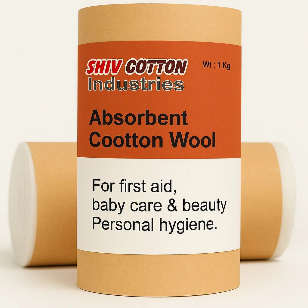 1kg Medical Grade Cotton Roll – Shiv Cotton Surgical Absorbent Wool Gauze Medical Dressing