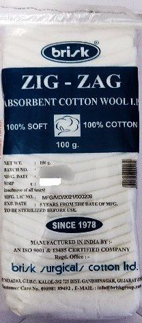 Zig Zag Absorbent Cotton Wool 100 Gram Foams Medical Dressing-image-28