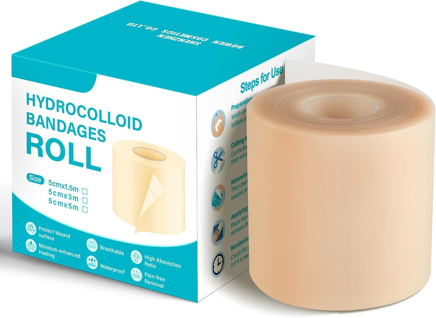 HydroCare Hydrocolloid Roll Hydrocolloid Medical Dressing-image-43