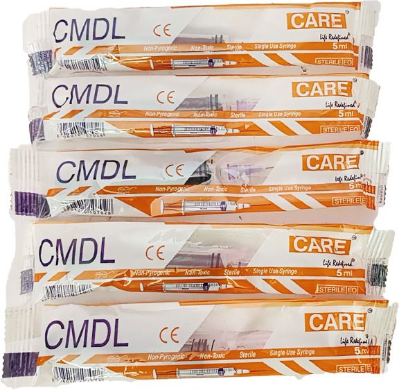 Syringe with needle 5ml, Single use Syringes 25 Pcs Medical Needle