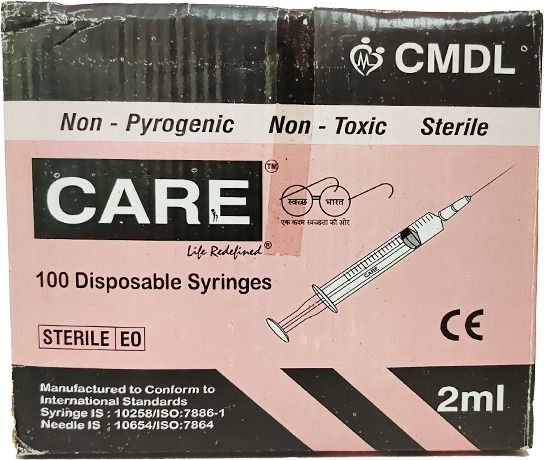 Syringe with needle 2ml, Single use Syringes 25 Pcs Medical Needle-image-23