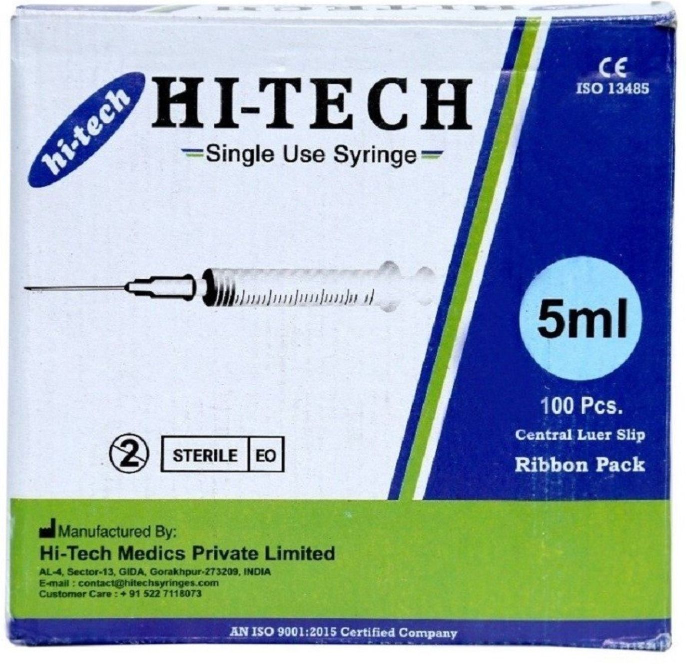 Hi-Tech Syringe 5ml Sterile Disposable Plastic Syringe Medical Needle-image-23