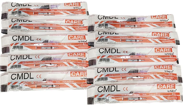 Syringe with needle 2ml, Single use Syringes 25 Pcs Medical Needle-image-24