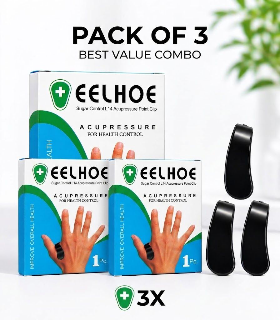 eelhoe Sugar Control Acupressure Clip for Diabetics LI4 Point Clip Pack of 3 Medical Reacher & Grabber-picture-45