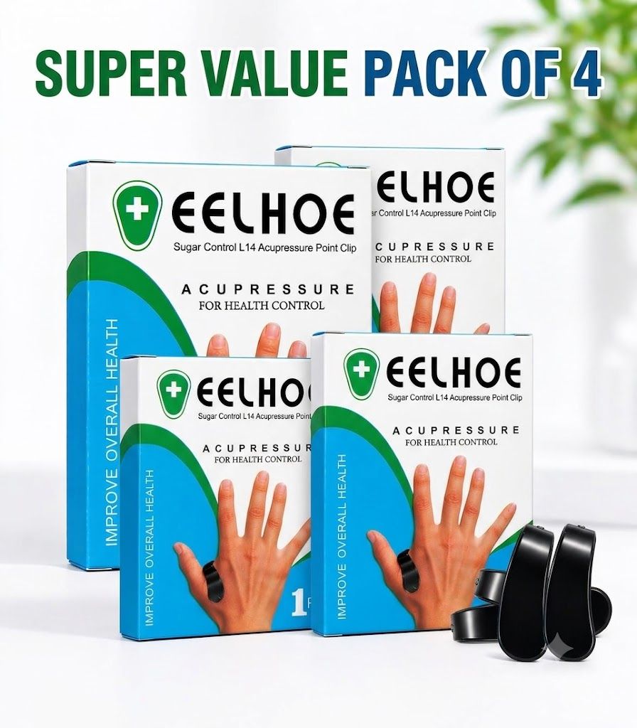 eelhoe Sugar Control Acupressure Clip for Diabetics LI4 Point Clip Pack of 4 Medical Reacher & Grabber-picture-38