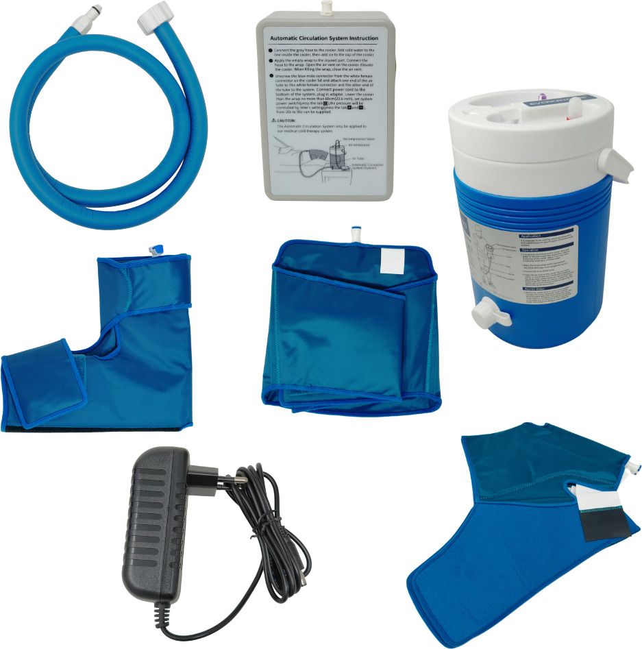 Portable Cryo Cold Therapy System with 1 Ankle, 1 Shoulder, 1 Back Cuff Medical Reacher & Grabber-image-36