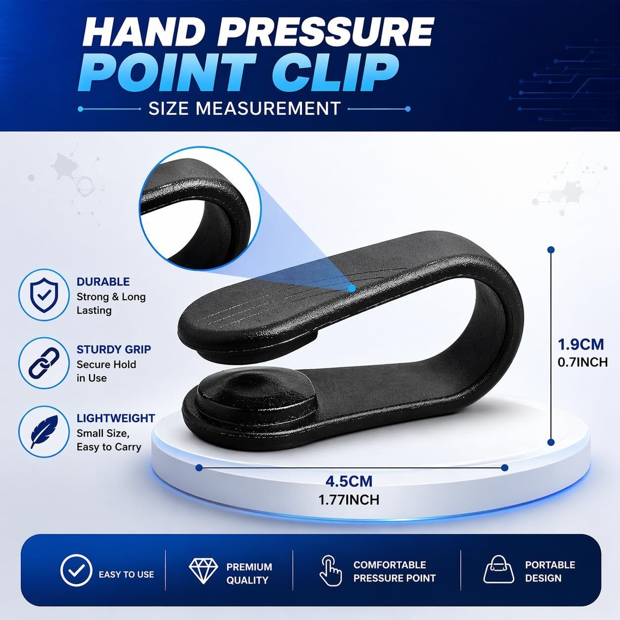 Sugar Control Acupressure Clip for Diabetics | LI4 Acupressure Point Clip Medical Reacher & Grabber-image-27