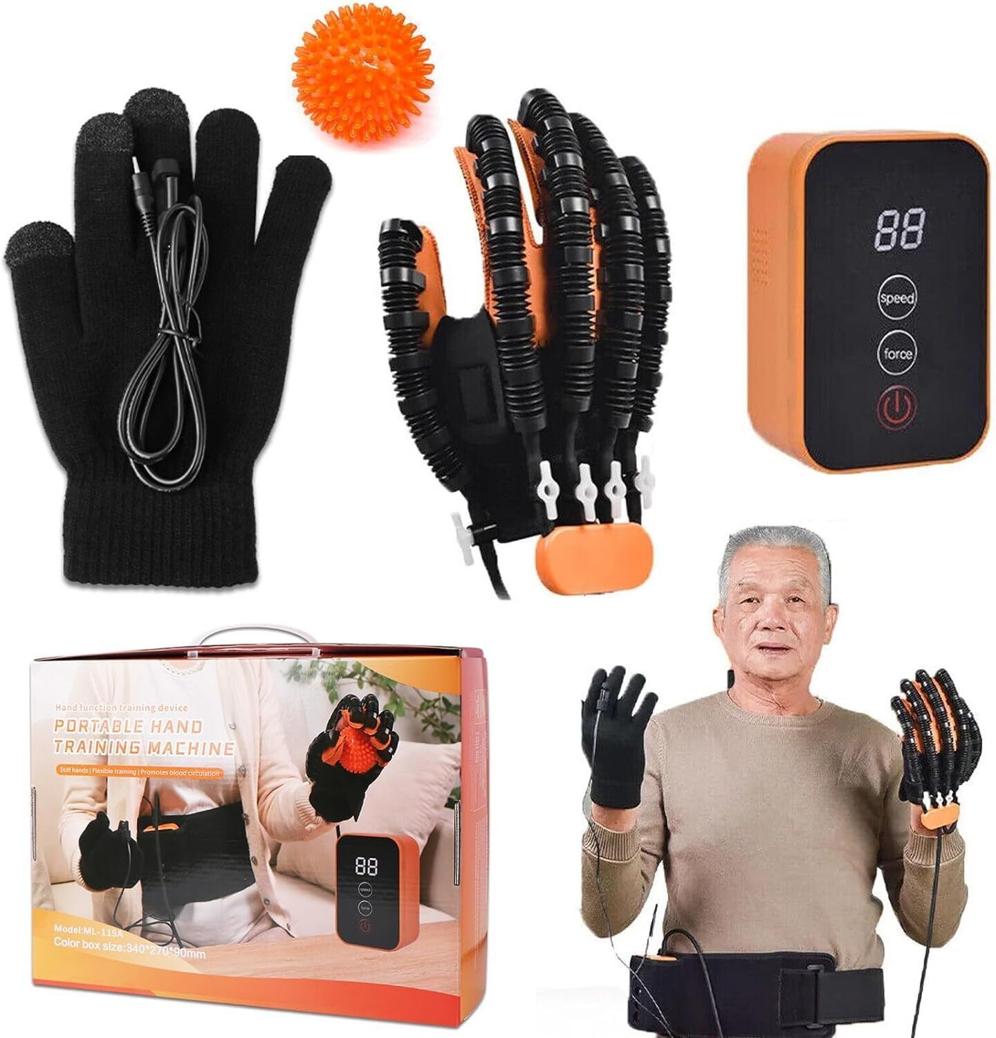 Robotic gloves Right + Left Hand Pair Rehabilitation For Stroke Hand Therapy -M Medical Reacher & Grabber-image-8