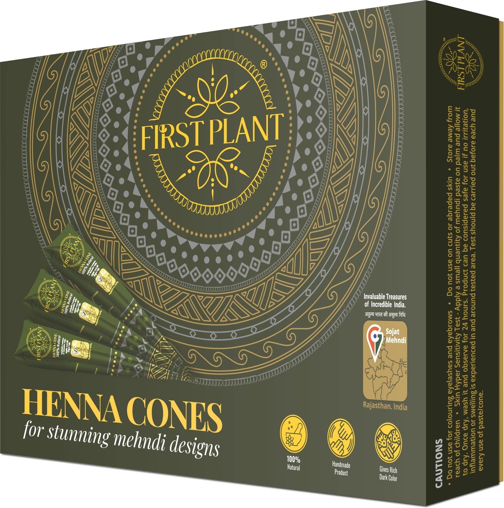 Natural Henna Cone for Hands & Feet | Body Art Mehendi | Dark Stain | Natural Mehendi-image-43