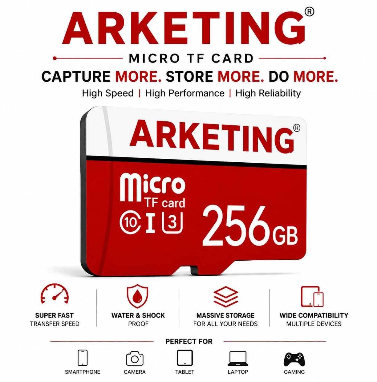 ARKETING 256V 256 W 256 GB Extreme Pro SDHC Class 10 120 MB/s Memory Card Compatible with Camera, Computer, Gaming Console, Mobile, Tablet-image-48