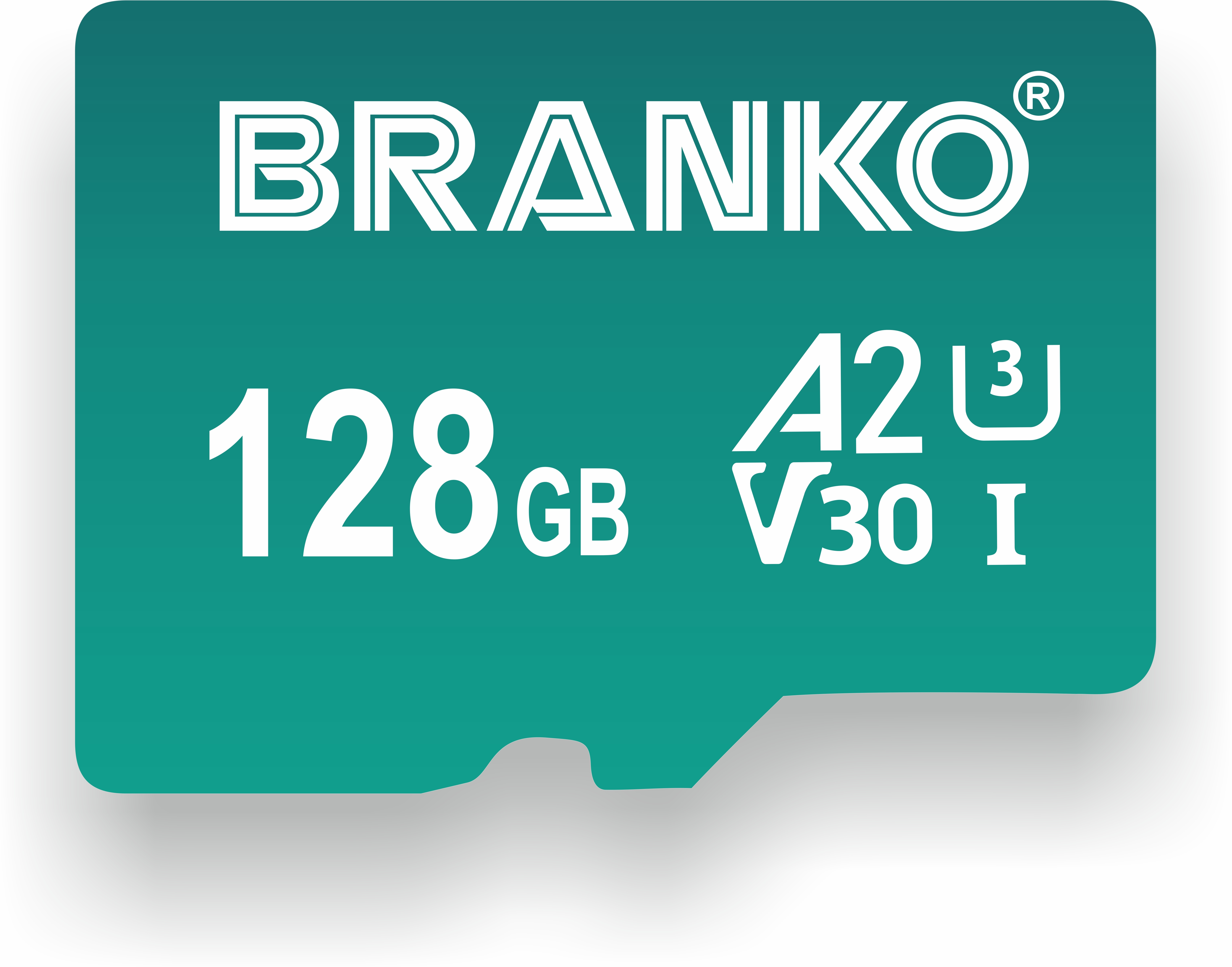 Branko V30 A2-128GB A2 128 GB MicroSD Card UHS Class 3 130 MB/s Memory Card Compatible with Camera image 1