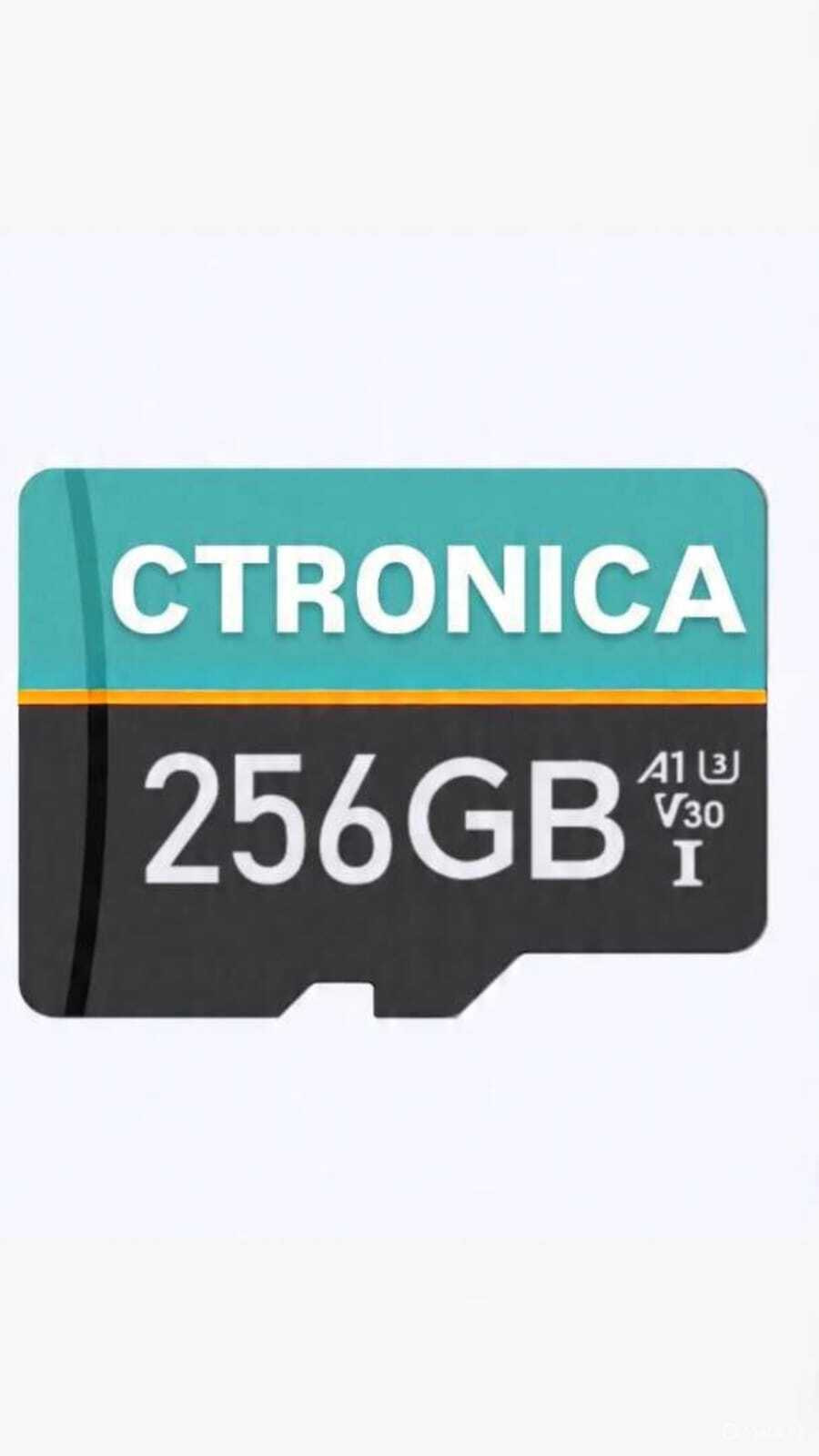 CTRONICA 256 256 256 GB MicroSDHC Class 10 130 MB/s Memory Card Compatible with Mobile, Tablet, Computer, Camera image 1