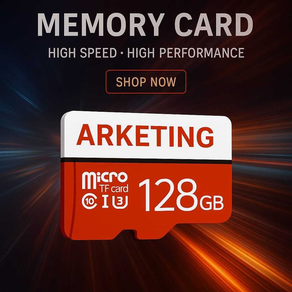 ARKETING S/8 G/8 128 GB MiniSD Card Class 10 120 MB/s Memory Card Compatible with Mobile, Tablet, Camera, Computer