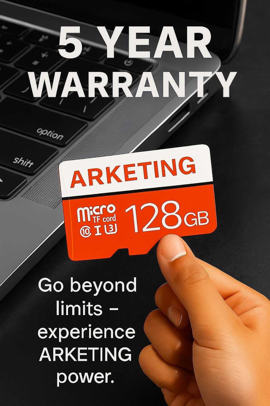 ARKETING R128 B128 128 GB MMC Micro Card Class 10 120 MB/s Memory Card Compatible with Mobile, Tablet
