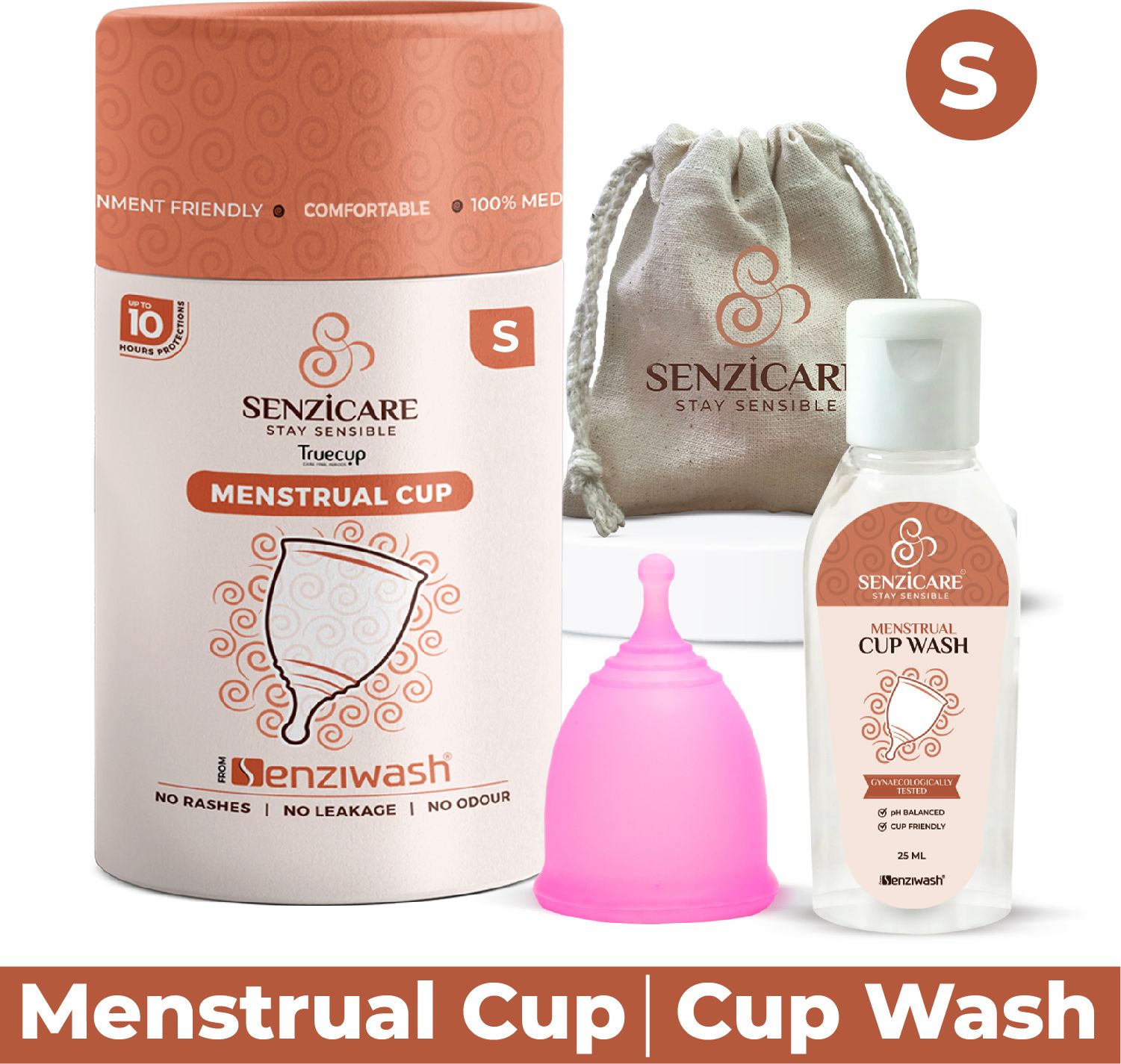senziwash Small Reusable Menstrual Cup-picture-11