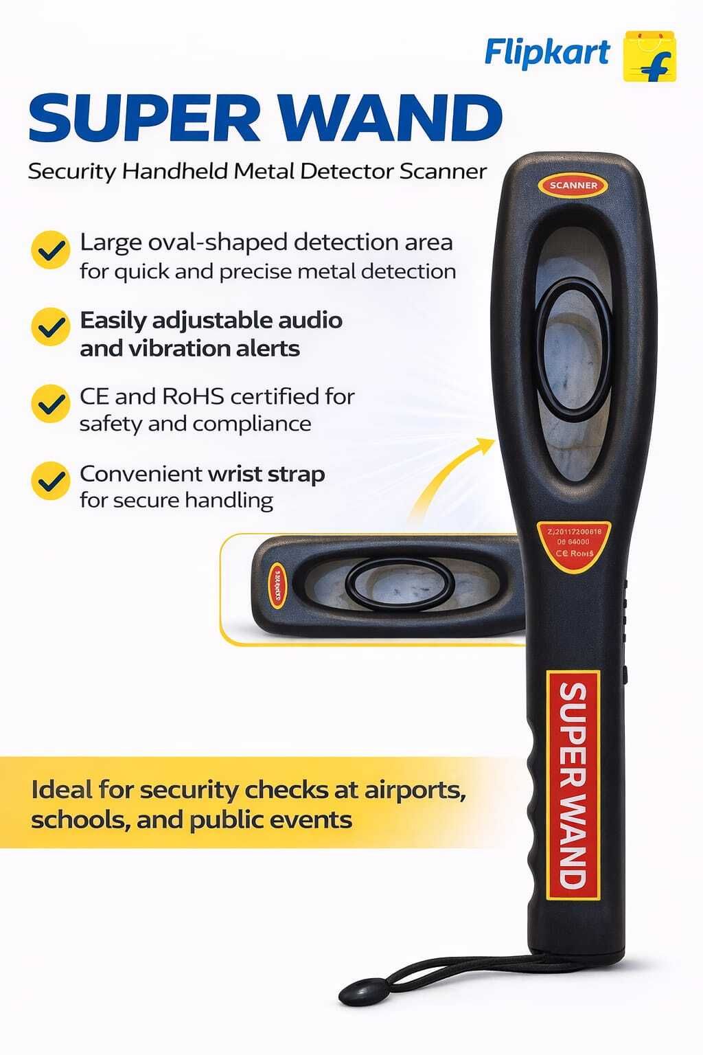 Tech Inspire GP008-Handheld-Metal-Detector-HighSensitivity-Security-Scanner-Portable-MD Beat Frequency Oscillation Metal Detector-picture-13