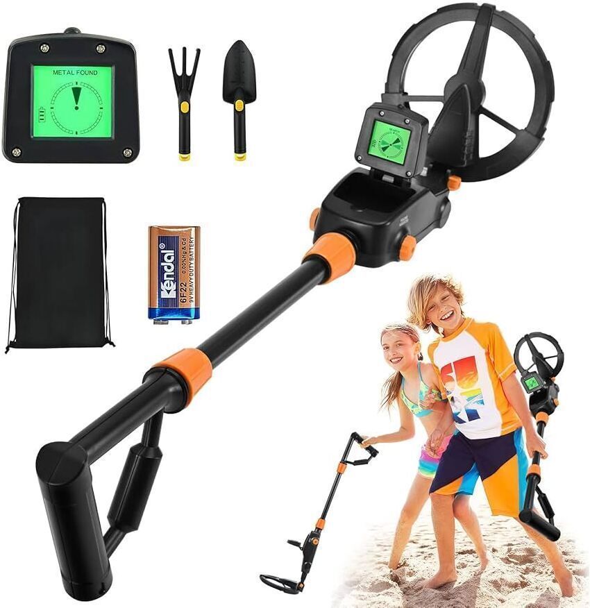 SHOPOGENIX Kids Treasure Hunting Detector with Waterproof Coil, Shovel and Carry Bag Advanced Metal Detector-image-7