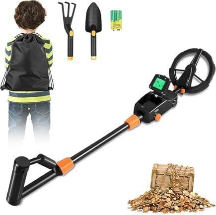 WENGONVILA Portable Lightweight Kids Treasure Finder Detector with Adjustable Height Advanced Metal Detector-picture-19