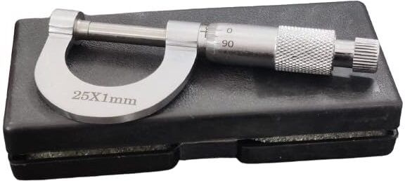 myaskro Micrometer Screw Gauge 0-25mm [25x1/100] S.S thread in Black plastic Box Micrometer Screw Gauge-picture-12