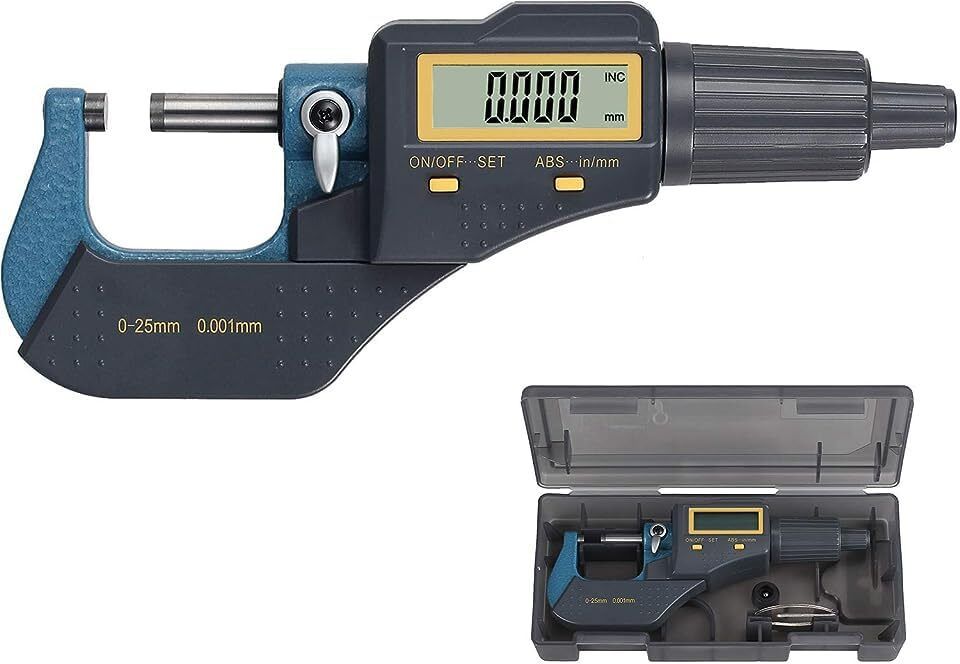 ortiza Digital Micrometer 0-1" Digital External Electronic Gauge with Absolute Micrometer Screw Gauge-picture-11
