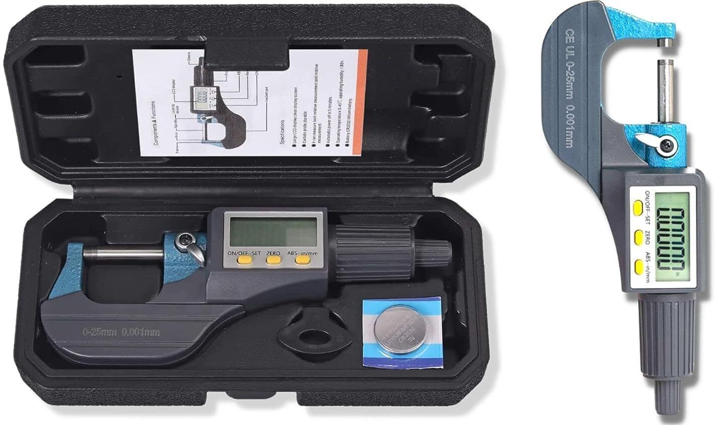 Electronic Micrometer Gauge 25 Mm Digital Tools Caliper Micrometer Screw Gauge-image-12