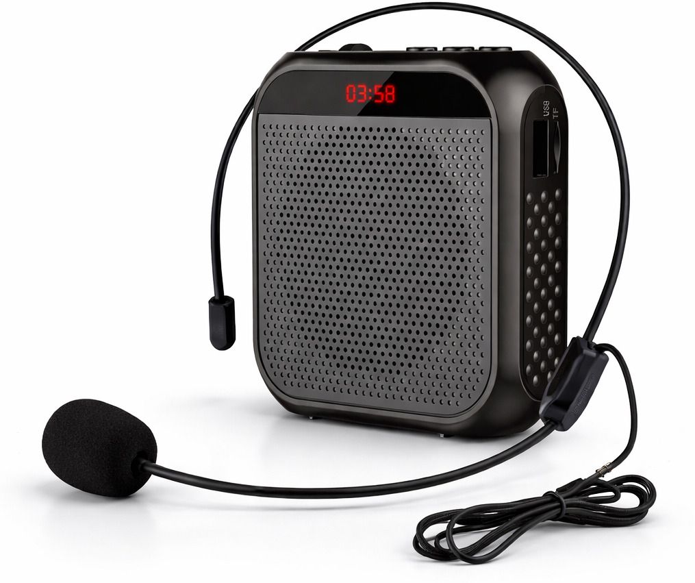 Professional Voice Amplifier Headset Microphone with Speaker for Teachers 2200mAh Rechargeable Amplifier Mic PA System Headmic for Meeting Tour Guide,Yoga-image-36