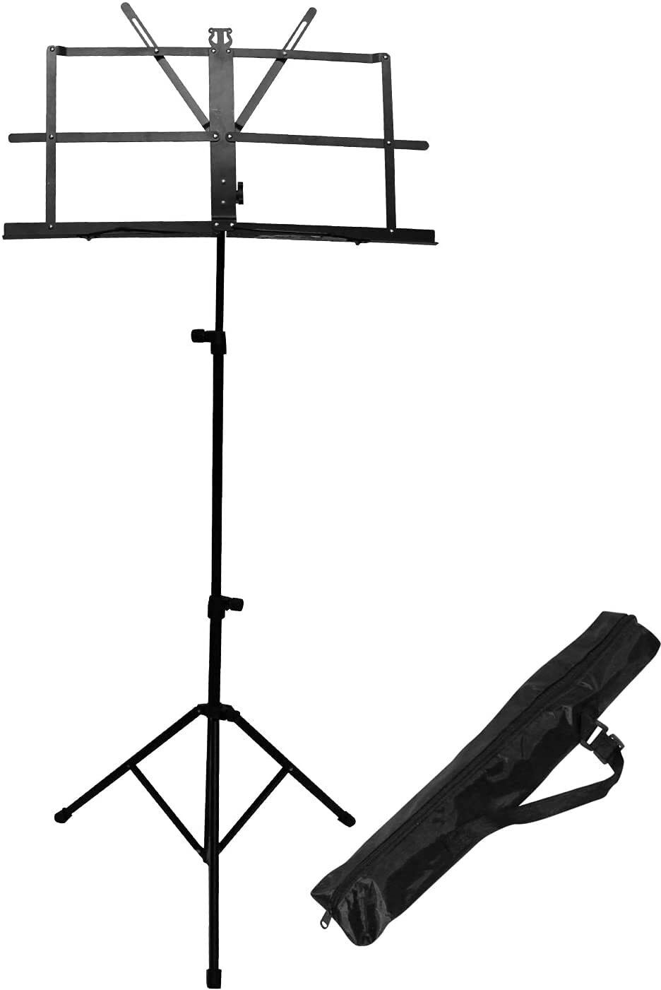pleasure Portable Folding Music Stand with Clip Holder & Carry Bag | Metal Sheet Stand Notation Stand-picture-37