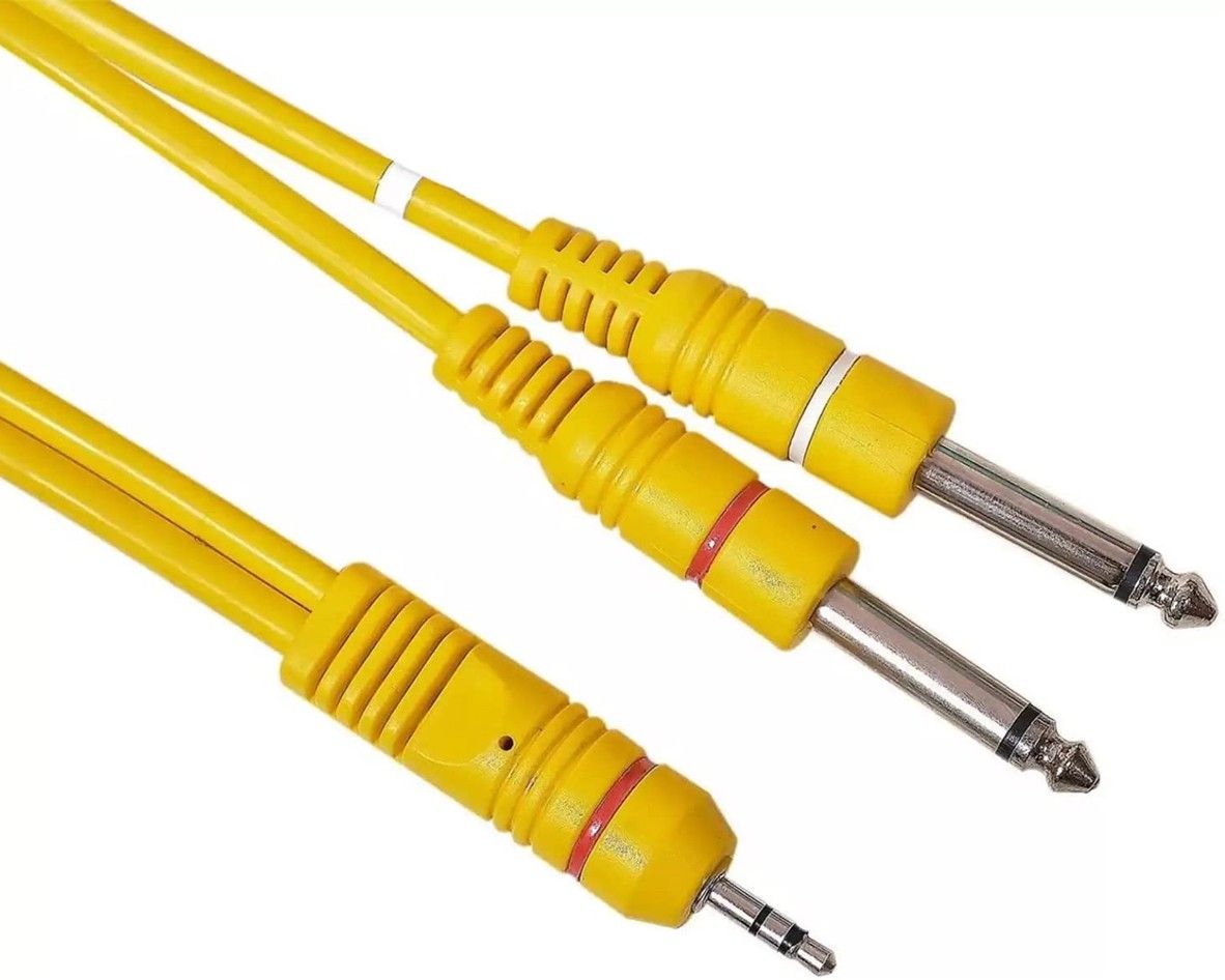darkingwings Aux 3.5Mm 1/8 Trs Stereo Male To 2/Dual 6.3Mm 1/4 Ts Mono P38 Audio Male Y Splitter Cable for Phone, Multimedia Speakers-picture-16