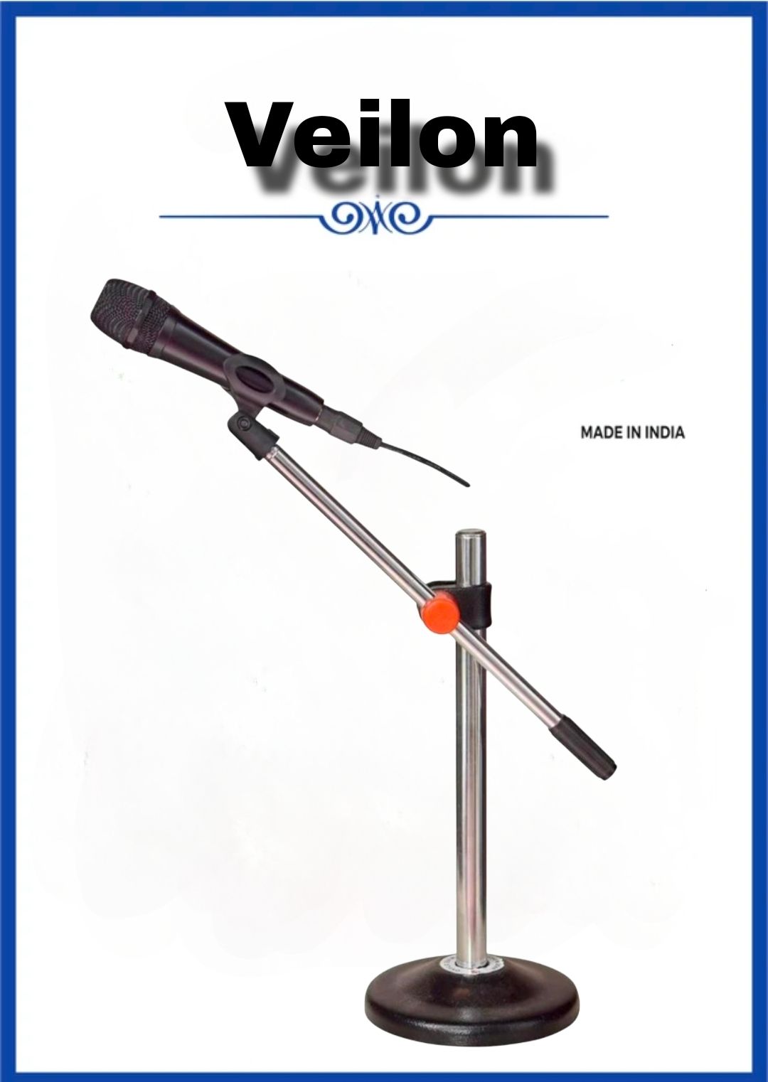 veilon Iron Base Universal Mic Stand for Desktop/Table/Floor for Harmonium,Tabla Tripod Iron Base Universal Mic Stand for Desktop/Table/Floor for Harmonium,Tabla Tripod-picture-7