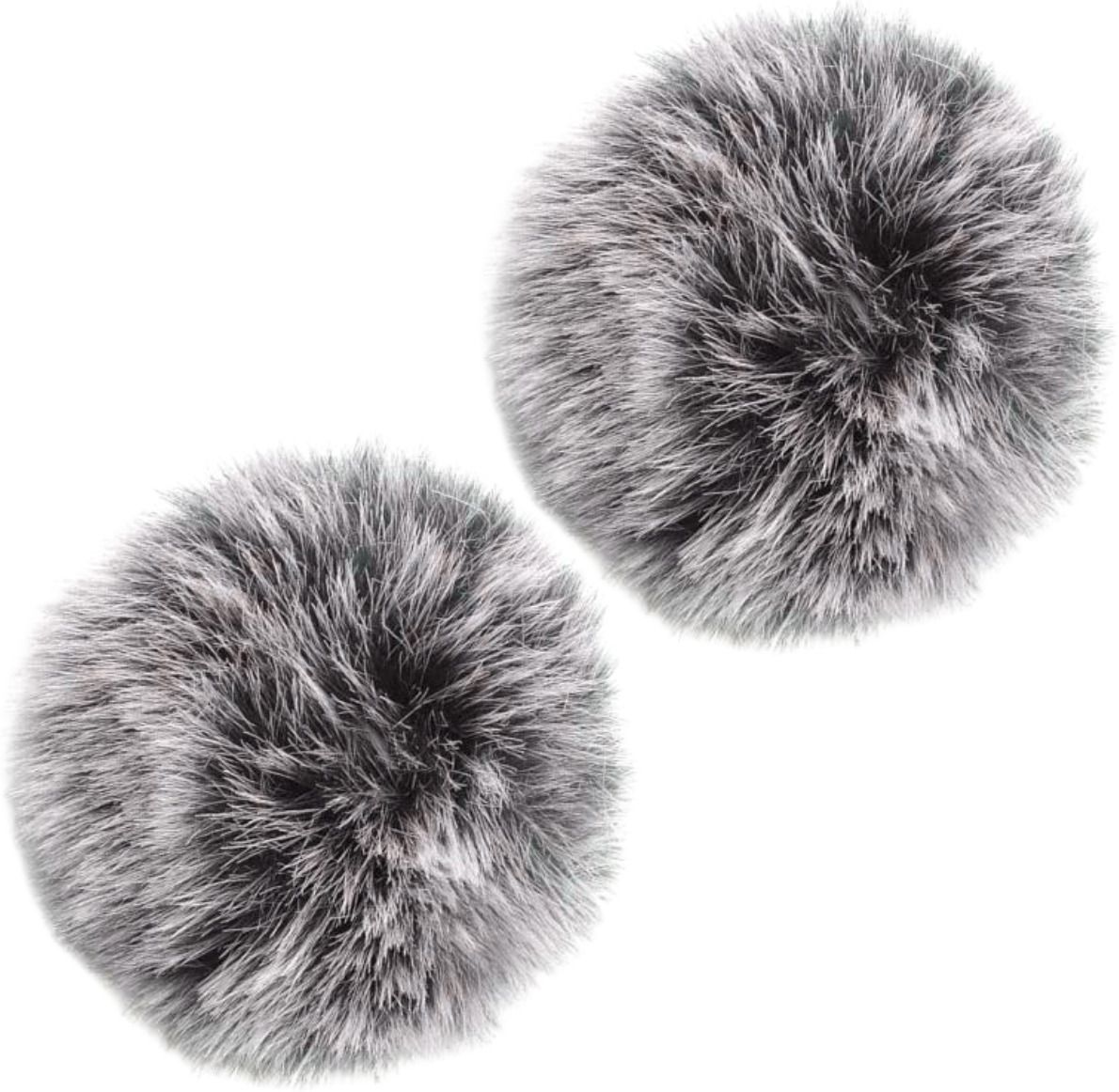 Furry Microphone Windshield Cover Wind Muff for Lavalier, Camera Mic (Pack of 2) Microphone Windscreen-image-2
