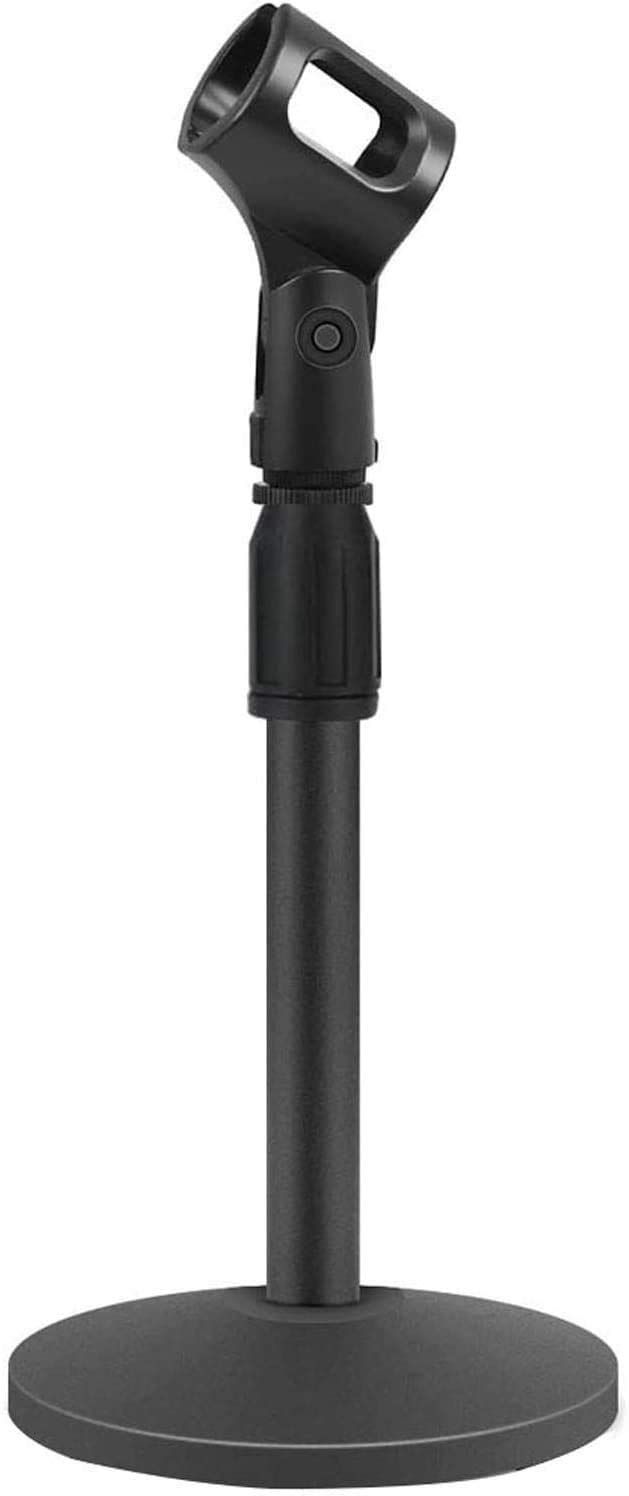 Tabletop Microphone Stand | Extendable Desktop Mic Stand with Mic Clip Holder Tabletop Microphone Stand-image-3