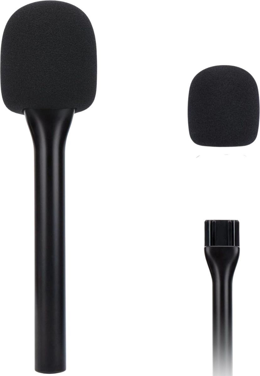 imaginea Wireless Mic Holder Adjustable Handheld Handle for Lavalier, Interview, Vlogging Mic Holder-picture-2
