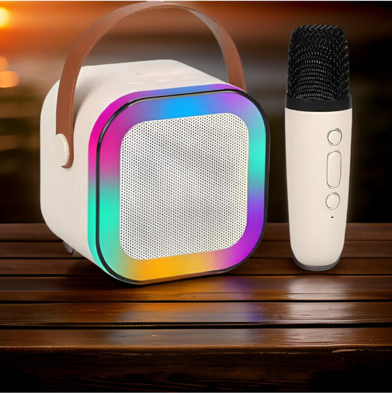 krittoe UWE-983 K12 LED Colour Changing KARAOKE MIKE 48 W Bluetooth Party Speaker Laptop/Desktop Speaker image 1