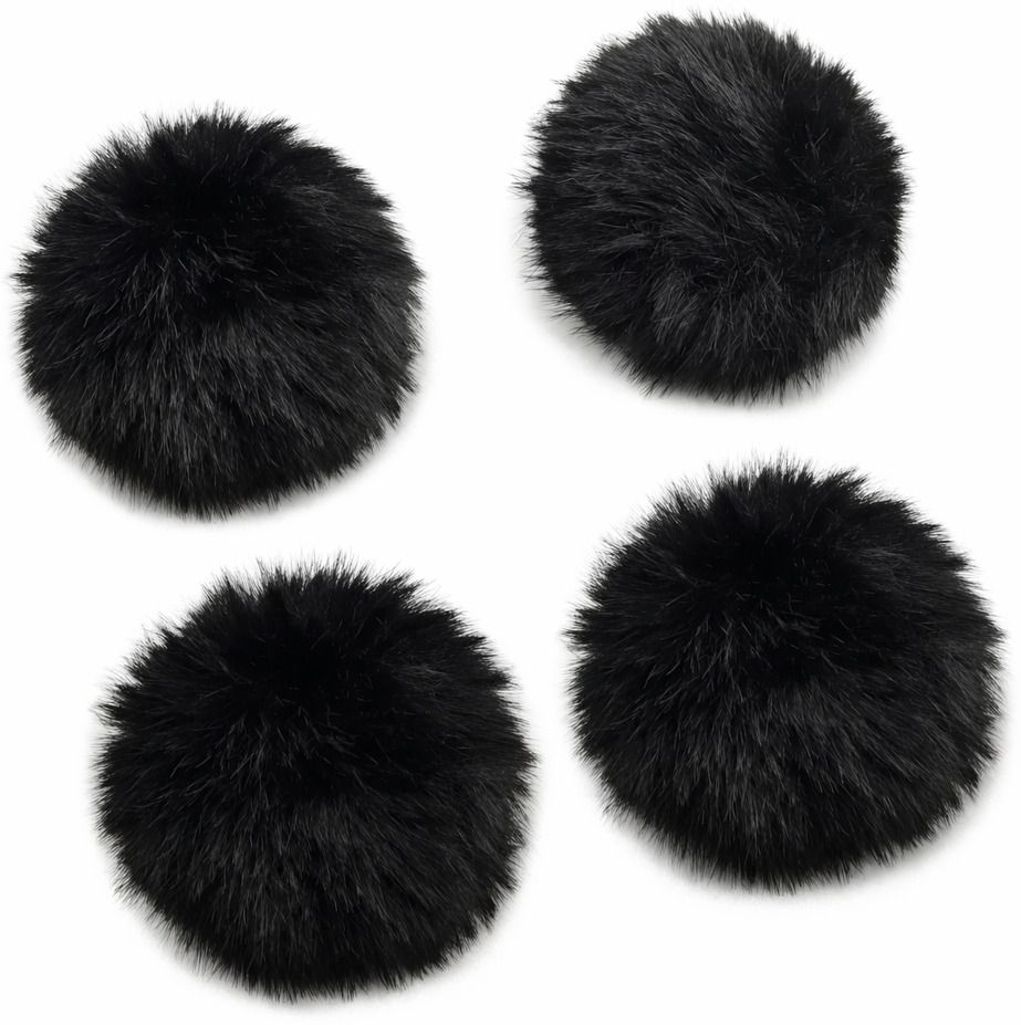 imaginea Furry Wind Muff for Lavalier & Camera Mic | Noise Reduction | 4 Pack Microphone Windshield-picture-1